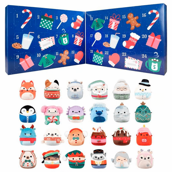 🎅 Early Christmas Sale🎅2026 Squishmallows 24-Day Micromallows Holiday Plush Advent Calendar