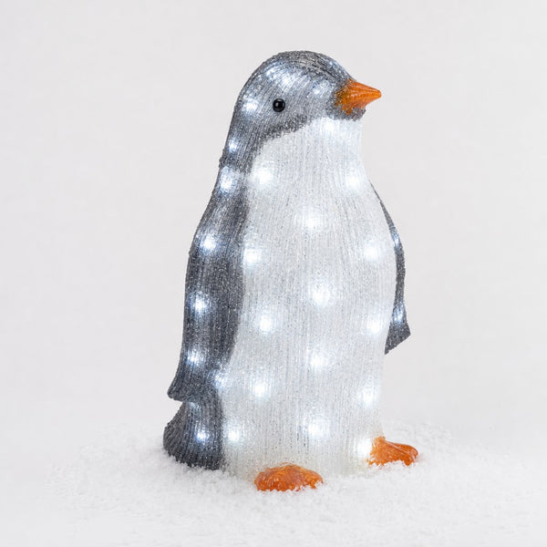 Right-facing light-up acrylic penguin