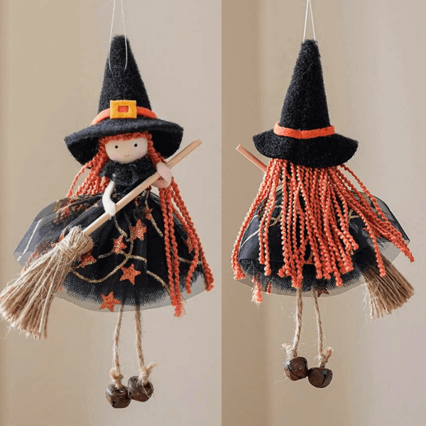 Cute Handmade Pumpkin and Broom Witch Dolls – (Pre-Sale Offer)
