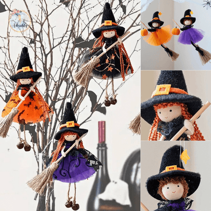 Cute Handmade Pumpkin and Broom Witch Dolls – (Pre-Sale Offer)