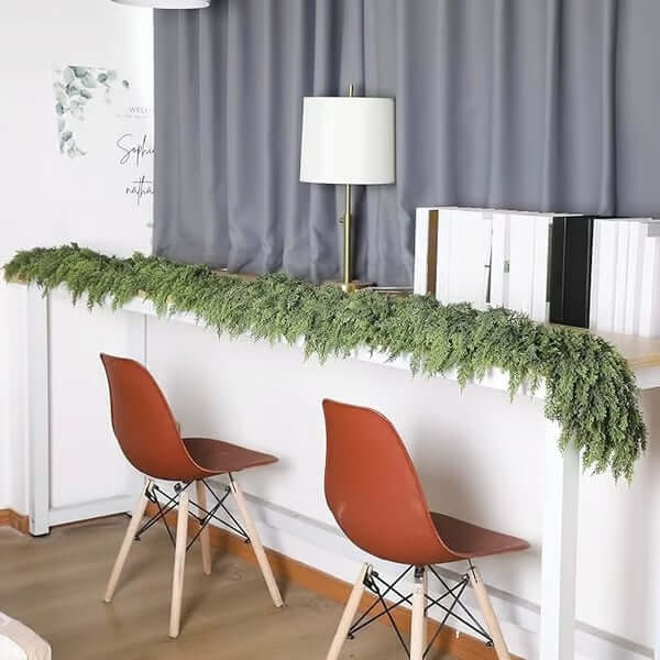 ⛄2025 Christmas Artificial Cypress Leaf Vine Wreath🎄(1.8m）