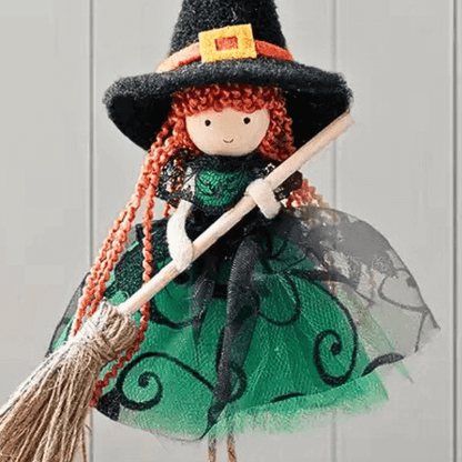 Cute Handmade Pumpkin and Broom Witch Dolls – (Pre-Sale Offer)