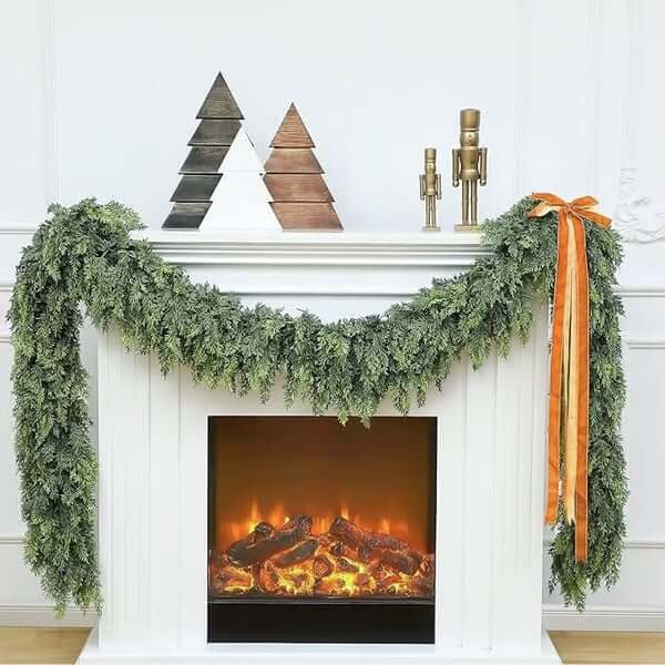 ⛄2025 Christmas Artificial Cypress Leaf Vine Wreath🎄(1.8m）