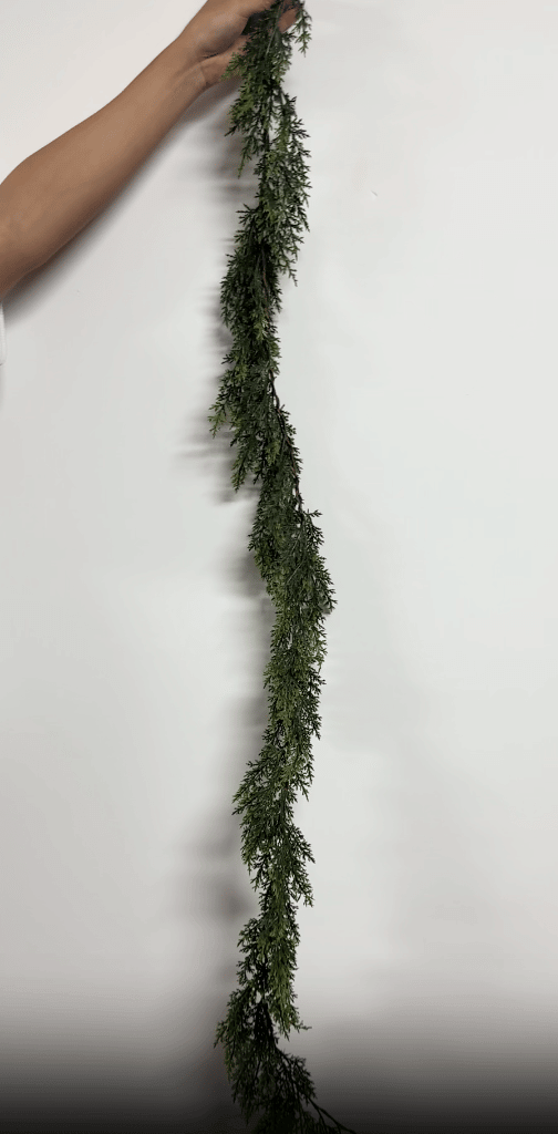 ⛄2025 Christmas Artificial Cypress Leaf Vine Wreath🎄(1.8m）