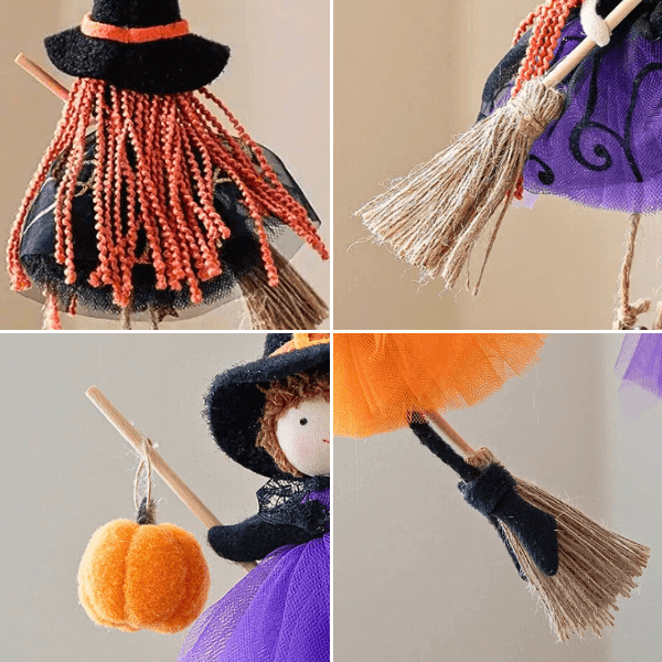 Cute Handmade Pumpkin and Broom Witch Dolls – (Pre-Sale Offer)