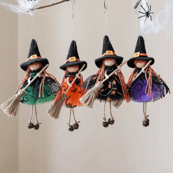 Cute Handmade Pumpkin and Broom Witch Dolls – (Pre-Sale Offer)