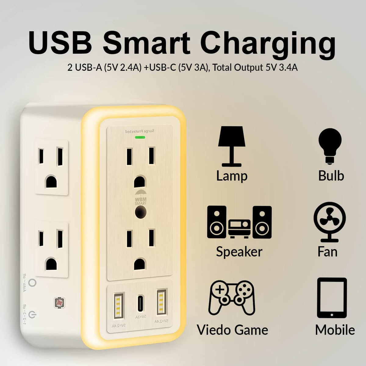 ✨Multi Plug Outlet Surge Protector