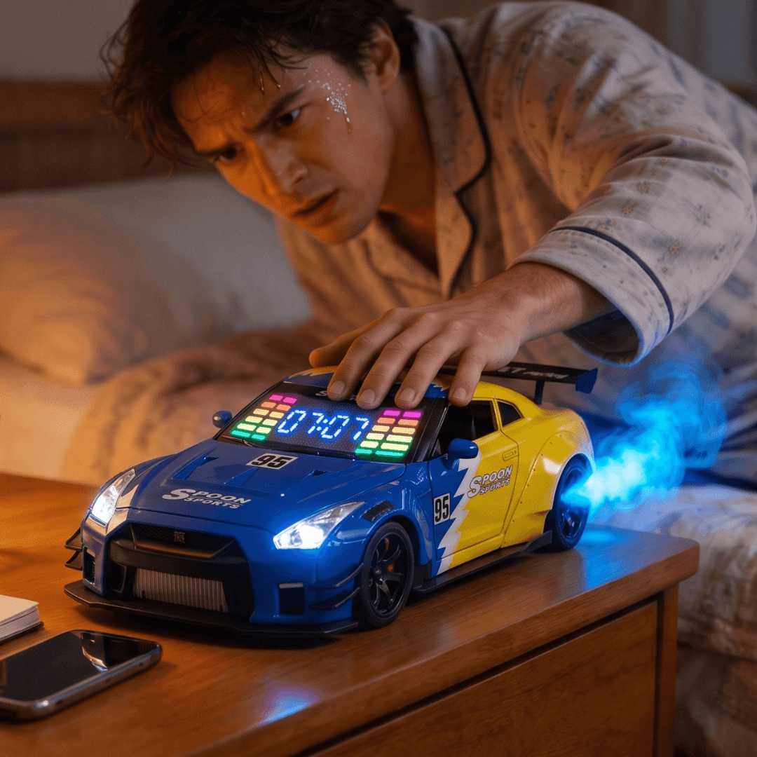 Sports Car Alarm Clock - Tuner Edition (Engine Sound)