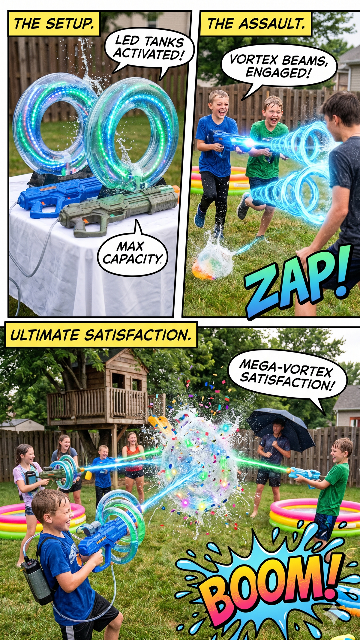 Automatic LED Water Blaster with Drum Mag