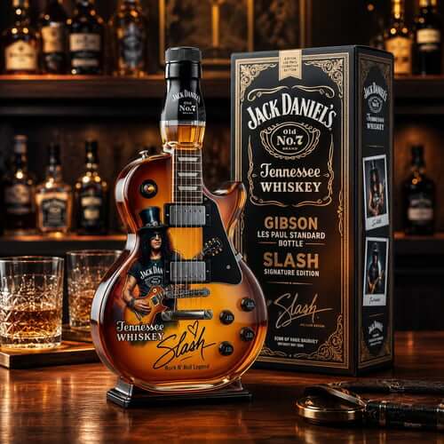 🎁 Father’s Day 49% OFF – 👨‍🎤🤘Appetite for Rock: Vintage Sunburst Guitar Figurine Spirit Bottle🎸✨