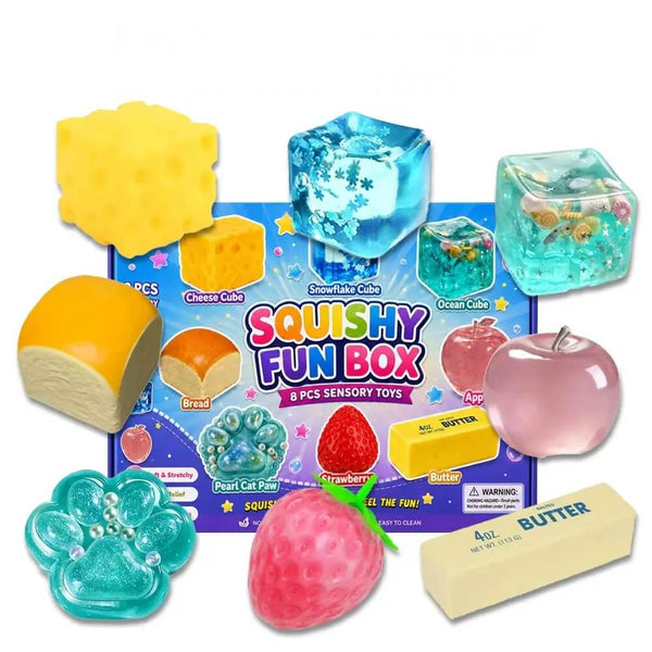 Squishy Fun Box — 8 Piece Premium Sensory Set
