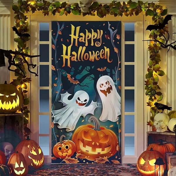 🌟 Christmas And Halloween Front Door Decoration 🌟