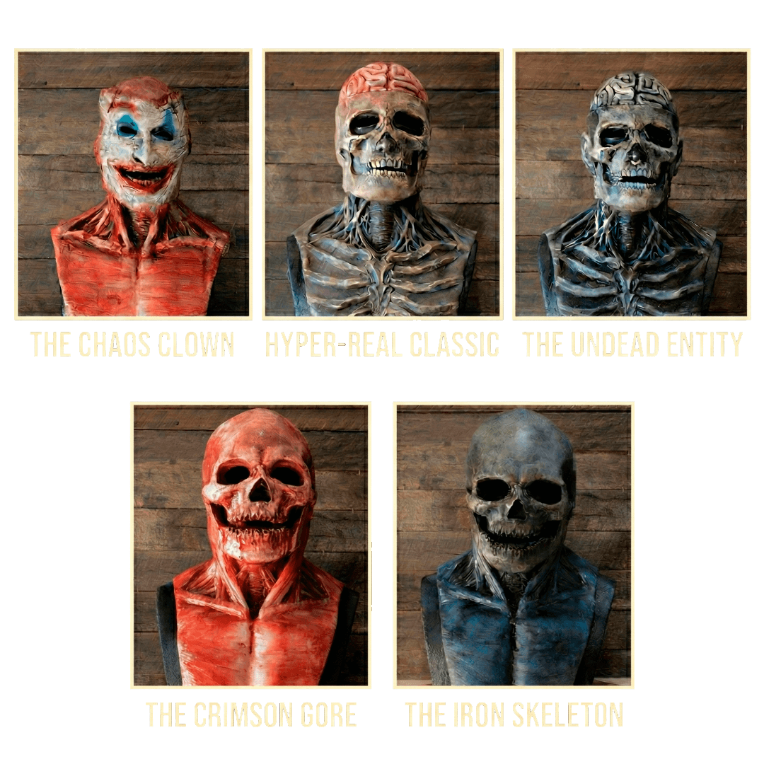 Hyper-Realistic Skull Mask Collection — Moving Jaw Series